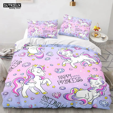 Lavender Princess Unicorn Bedding