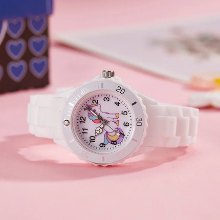 White Unicorn Spinner Bezel Watch