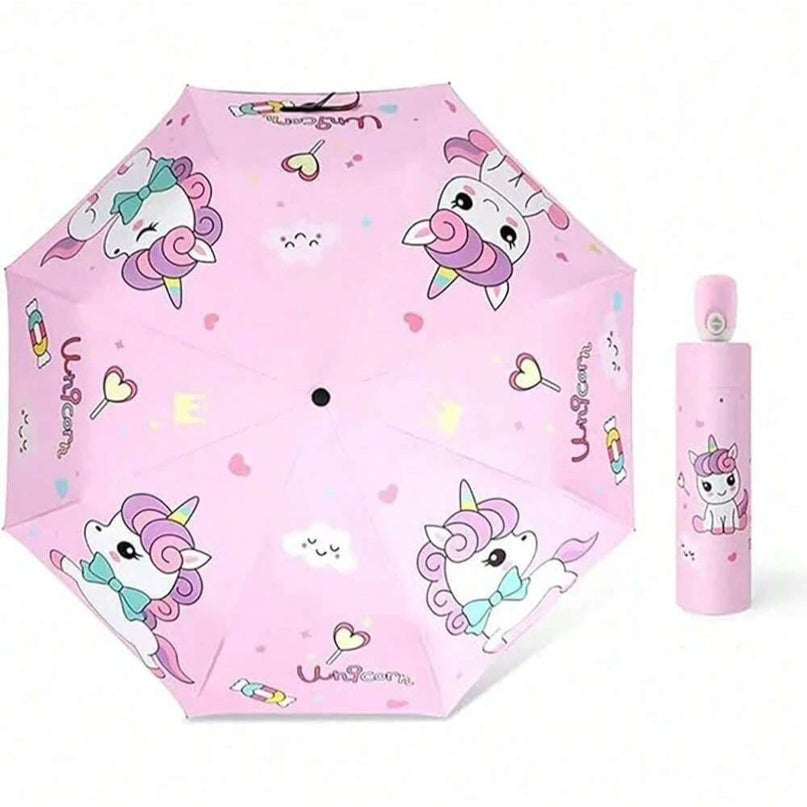 Cute Pink Unicorn Umbrella