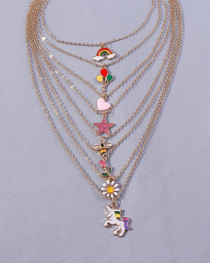 Cute Enamel Unicorn Necklace