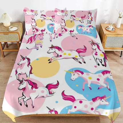 Gallop Heart Circle Unicorn Bedding