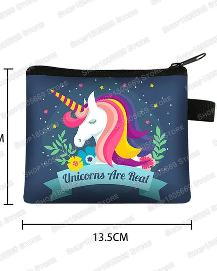 Navy Unicorn Small Purse