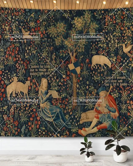 Medieval Unicorn Tapestry for Walls