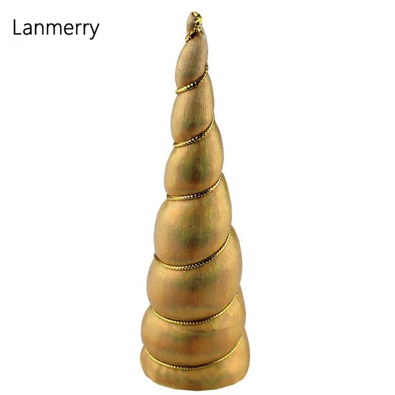 Pack of 10 Gold Iridescent Unicorn Horns