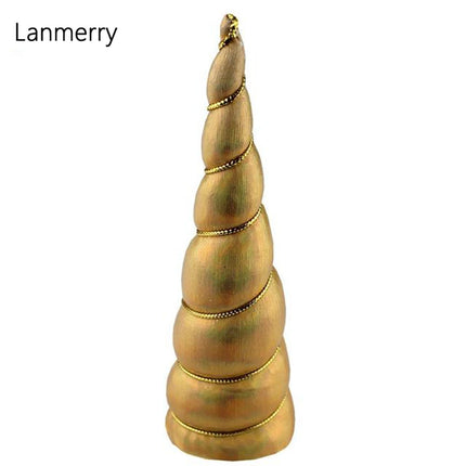 Pack of 10 Gold Iridescent Unicorn Horns