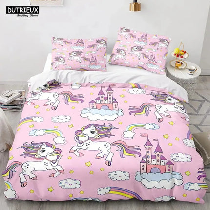 Castle Unicorn Pattern Bedding