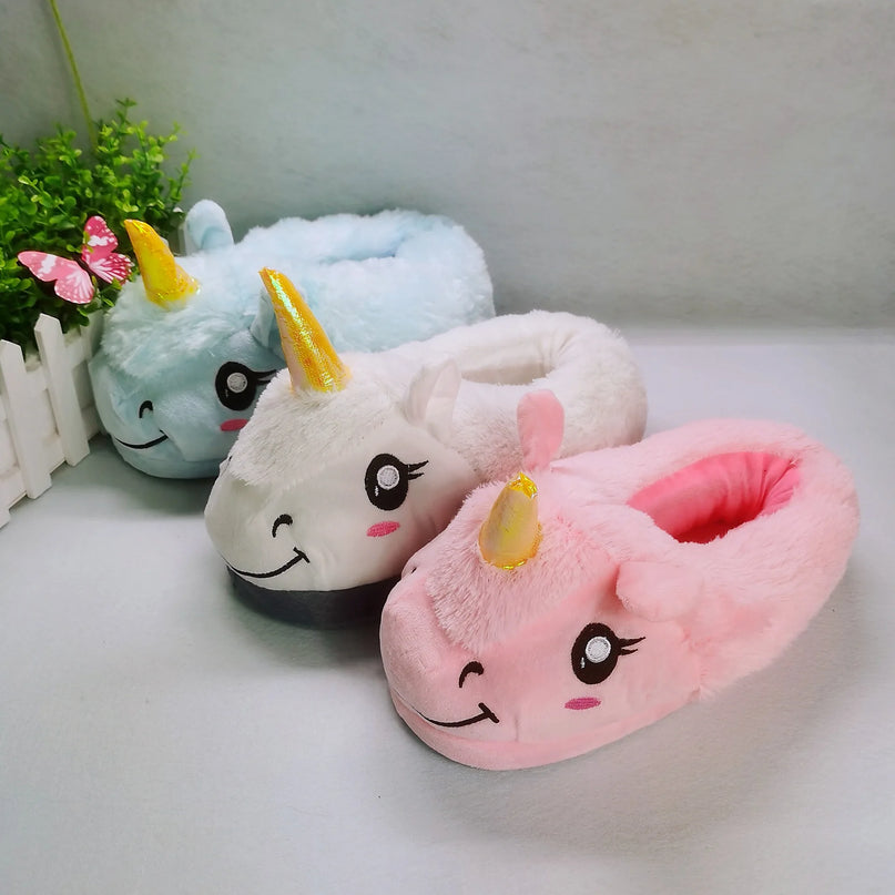 Adorable Pink Unicorn Slippers