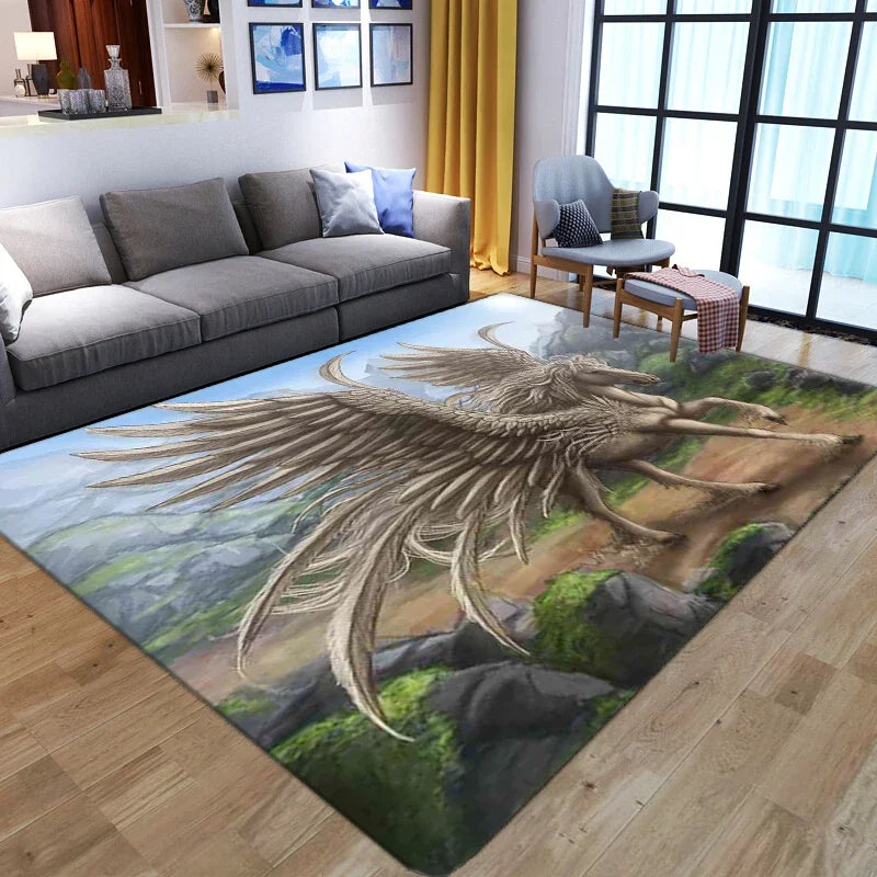 Majestic Pegasus Unicorn Rug
