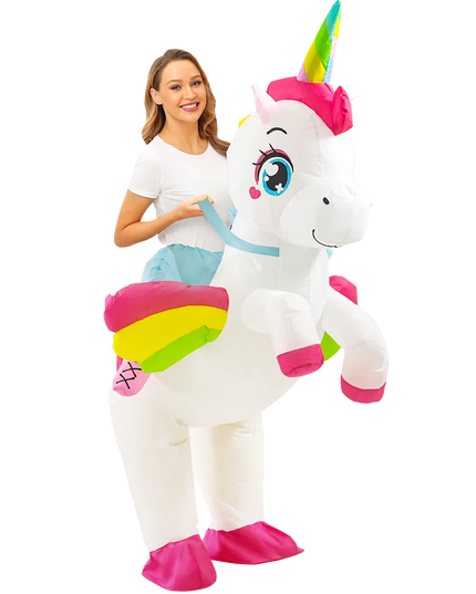 Ride a Rainbow Unicorn Rider Costume