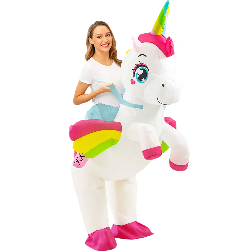 Ride a Rainbow Unicorn Rider Costume
