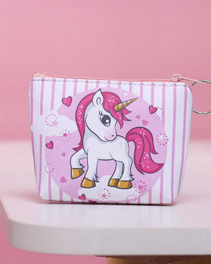 Sweet Striped Unicorn Purse