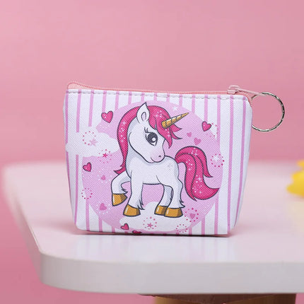Sweet Striped Unicorn Purse