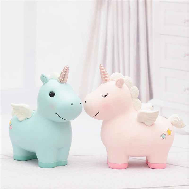 Starry Winged Unicorn Piggy Bank