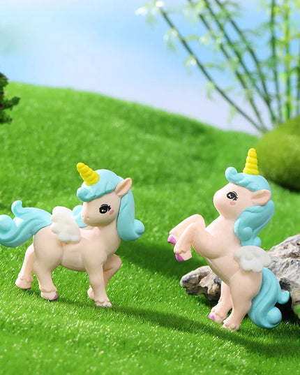 Cartoon Unicorn Figurine Set