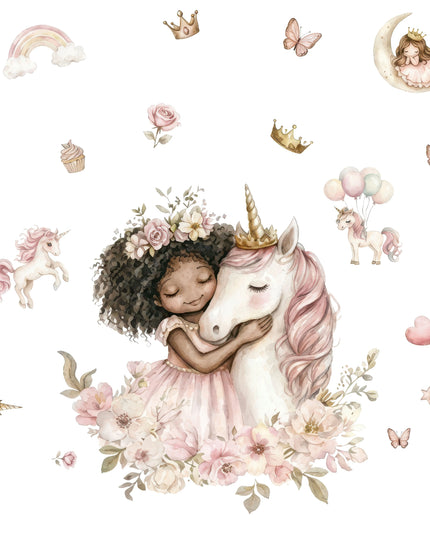Pink Unicorn Wall Sticker for Girls
