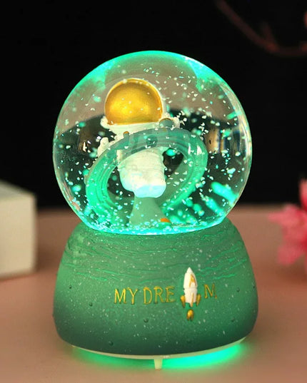 Rainbow Snow Globe Music Box