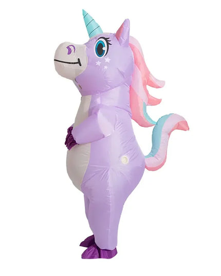 Purple Inflatable Costume Unicorn Adult
