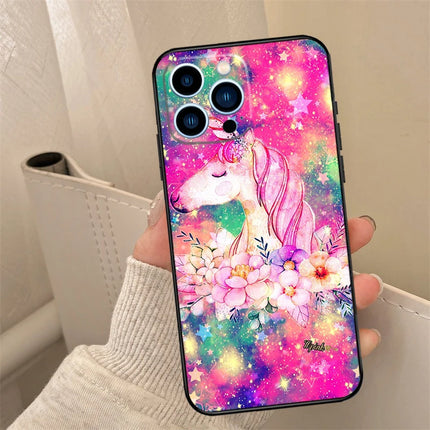 Sparkly Floral Unicorn Phone Case