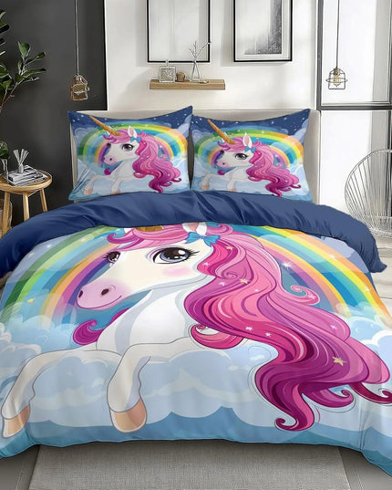 Cloud Rainbow Pink Mane Unicorn Bedding
