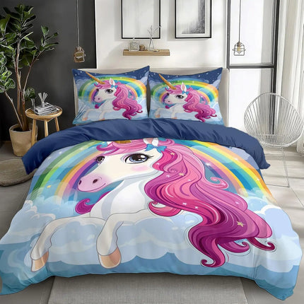 Cloud Rainbow Pink Mane Unicorn Bedding