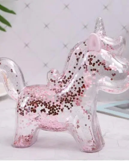 Pink Glitter Unicorn Piggy Bank