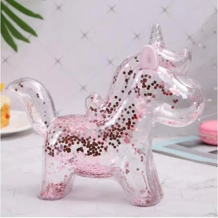 Pink Glitter Unicorn Piggy Bank
