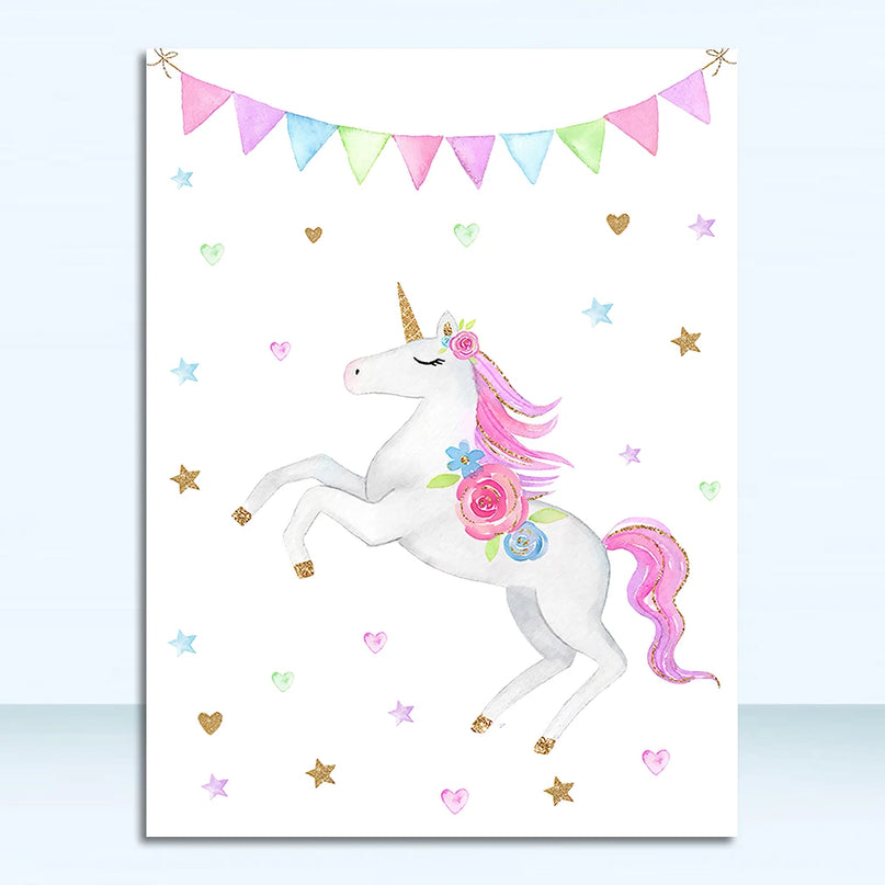 Unicorn Poster Wall Art for Kids