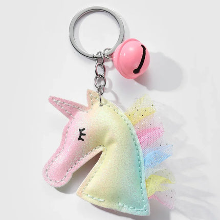 Sparkly Rainbow Unicorn Keychain