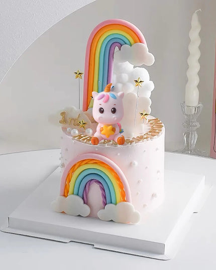 Adorable Winged Unicorn Cake Topper