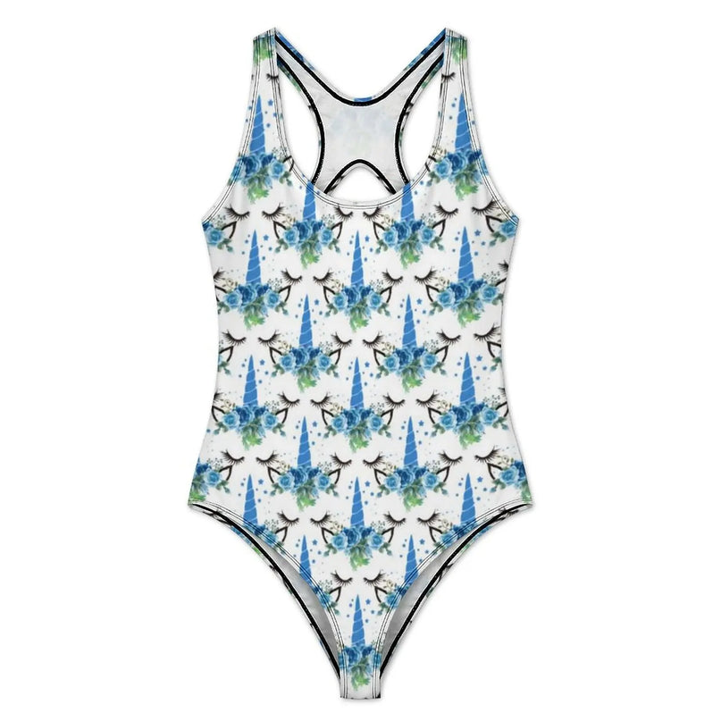 Pink Silhouette Unicorn Swimsuit