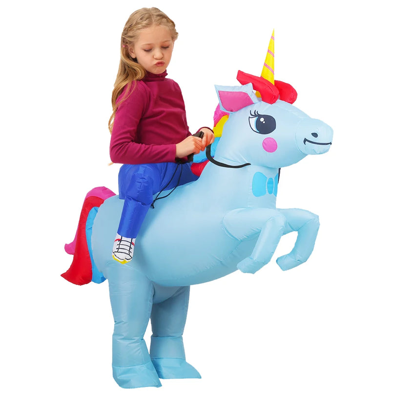 Kids Ride-On Inflatable Costume Unicorn