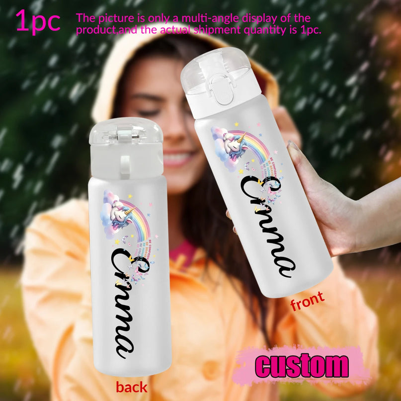 Bold Black Unicorn Water Bottle