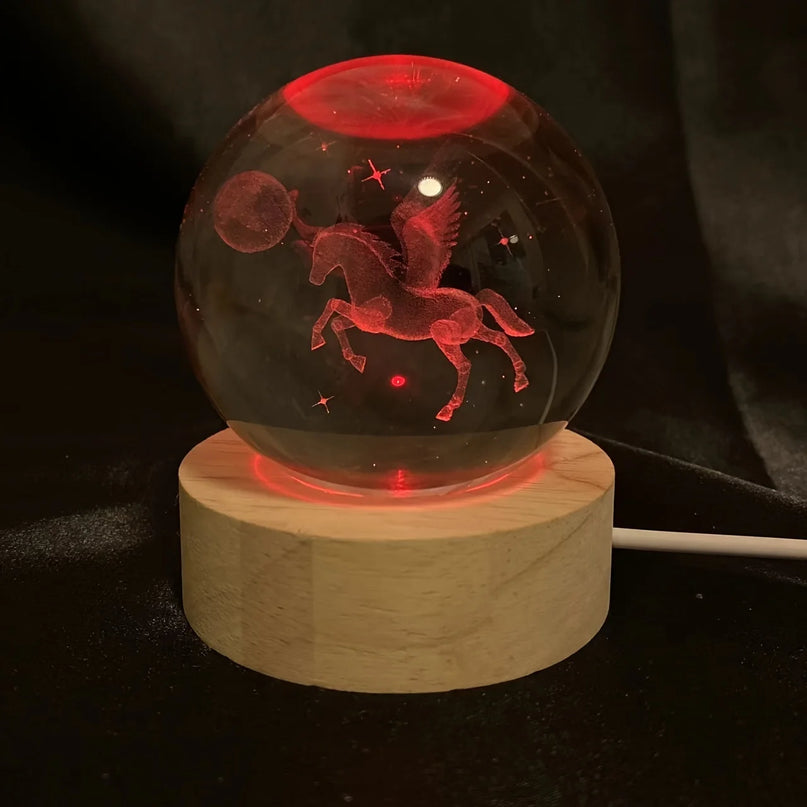 Unicorn Crystal Ball Night Light