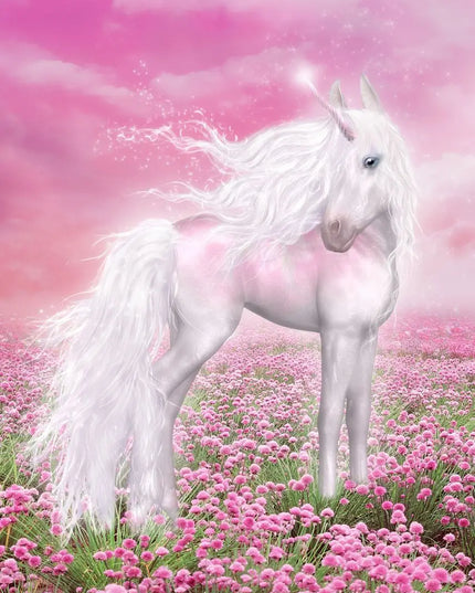 Pink Meadow Unicorn Wall Art