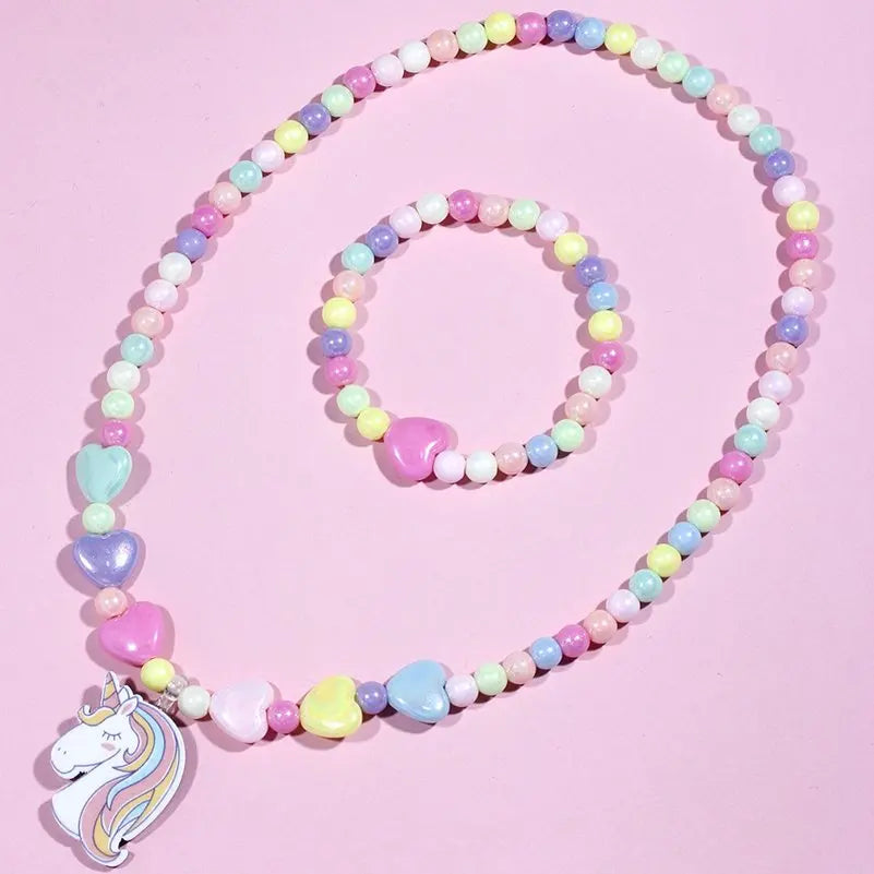 Little Girl Unicorn Bead Necklace