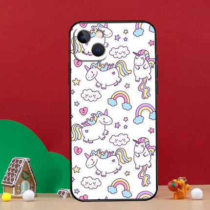Doodle Pattern Unicorn White Case