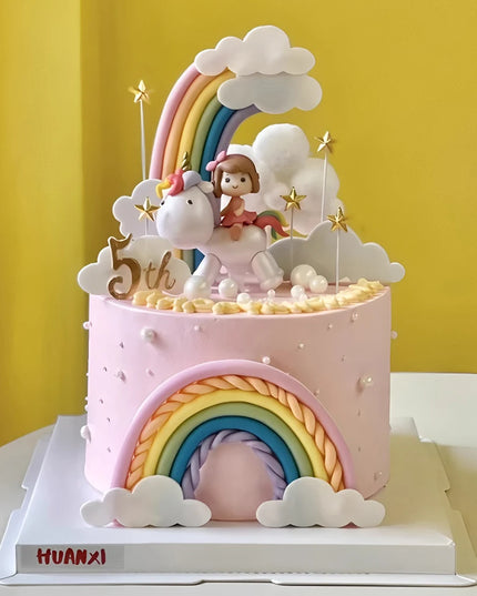 12-Piece Unicorn Cake Topper Set
