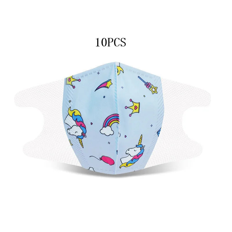 Blue Unicorn Face Mask 10 Pack