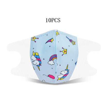 Blue Unicorn Face Mask 10 Pack