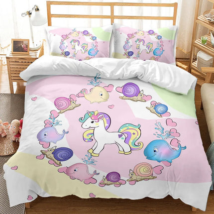 Sea Friends Kawaii Unicorn Bedding