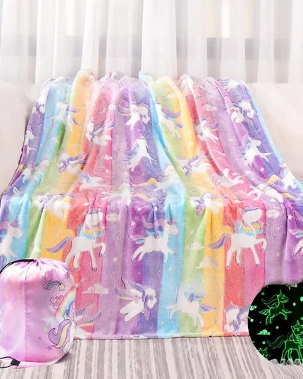 Cozy Rainbow Unicorn Blanket