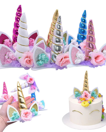Fuchsia Purple Unicorn Cake Topper