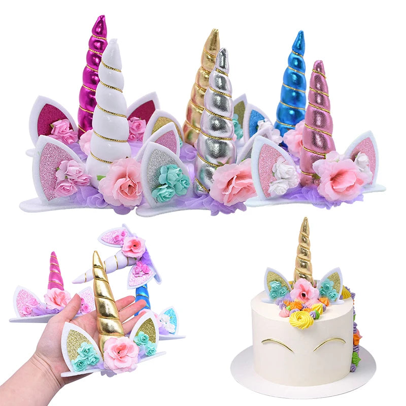 Fuchsia Purple Unicorn Cake Topper