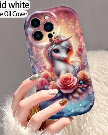 Rose Fantasy Unicorn iPhone Case