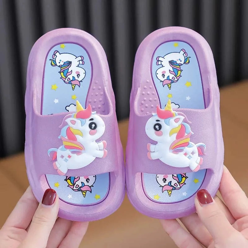 Bouncy Unicorn Platform Slippers