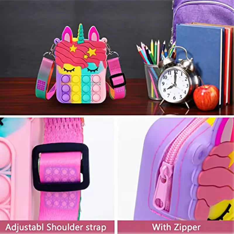 Pastel Rainbow Pop It Purse