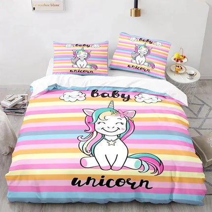 Baby Unicorn Rainbow Bedding