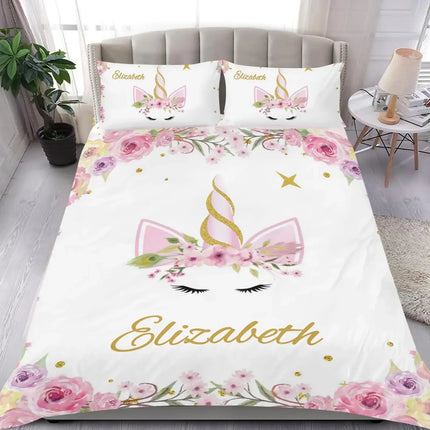 Gold Wreath Unicorn Bedding