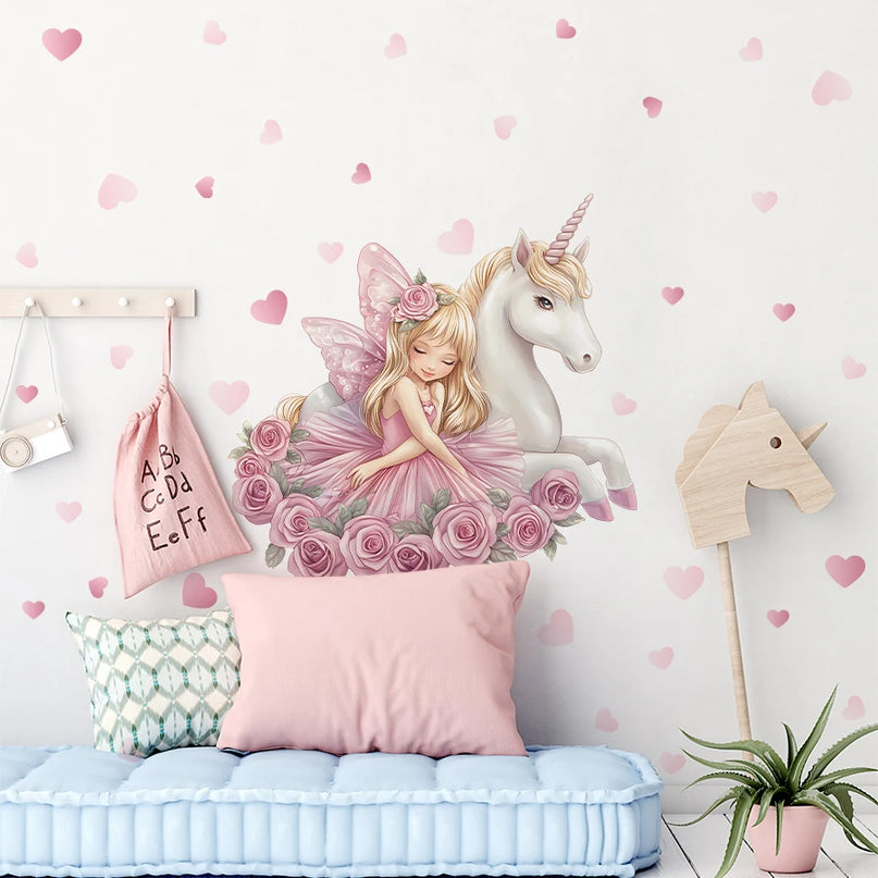 Pink Unicorn Wall Decal Set