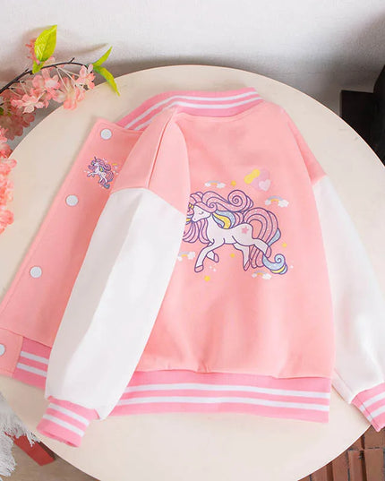 Black Varsity Unicorn Jacket